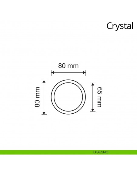 Pomolo Swarovski per porta fisso Crystal Linea Calì disegno