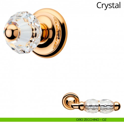 Pomolo Swarovski per porta fisso Crystal Linea Calì oro zecchino