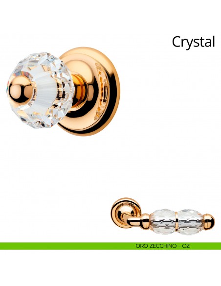 Pomolo Swarovski per porta fisso Crystal Linea Calì oro zecchino