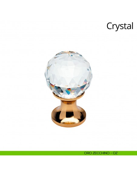 Pomolo Swarovski per mobile Crystal Linea Calì diametro 30 mm oro zecchino