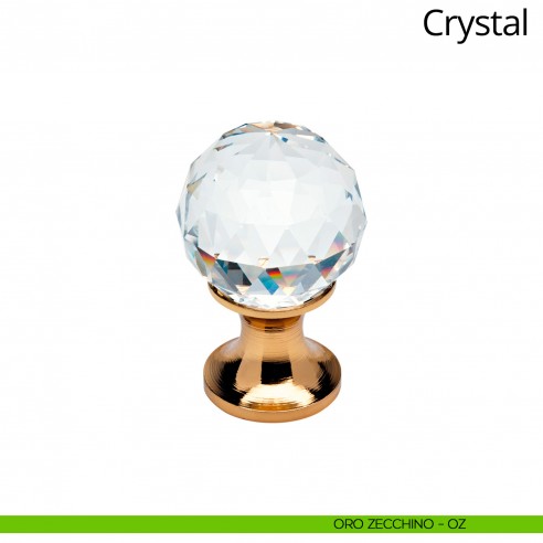 Pomolo Swarovski per mobile Crystal Linea Calì diametro 40 mm oro zecchino