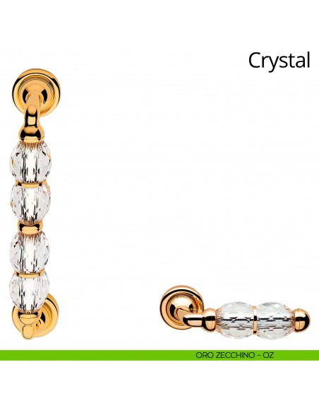 Maniglione Swarovski per porta Crystal Linea Calì oro zecchino
