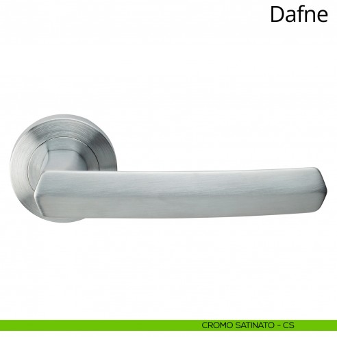 Maniglia per porta interna Dafne Linea Calì rosetta tonda cromo satinato