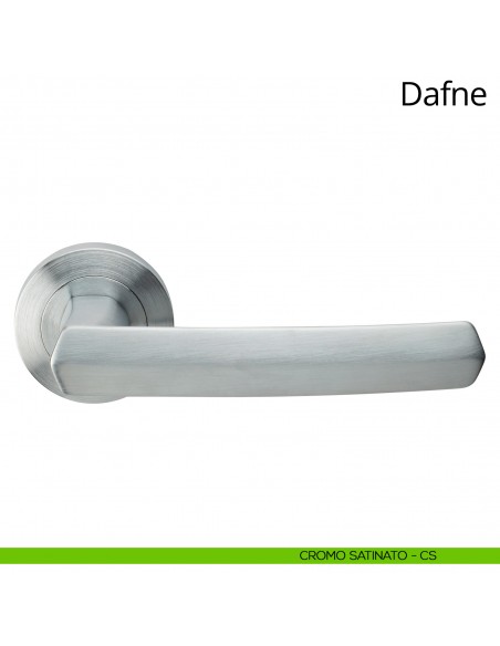 Maniglia per porta interna Dafne Linea Calì rosetta tonda cromo satinato