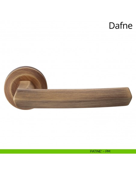 Maniglia per porta interna Dafne Linea Calì rosetta tonda patinè