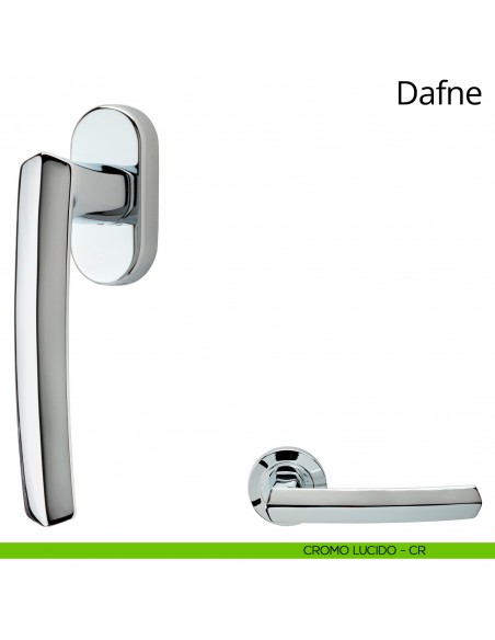 Maniglia per finestra martellina DK Dafne Linea Calì cromo lucido