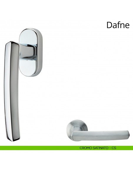 Maniglia per finestra martellina DK Dafne Linea Calì cromo satinato