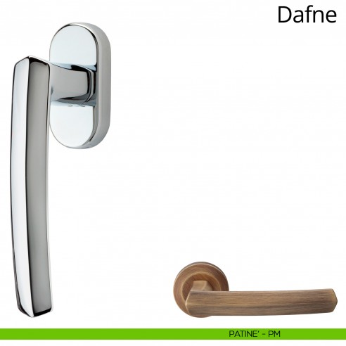 Maniglia per finestra martellina DK Dafne Linea Calì patinè