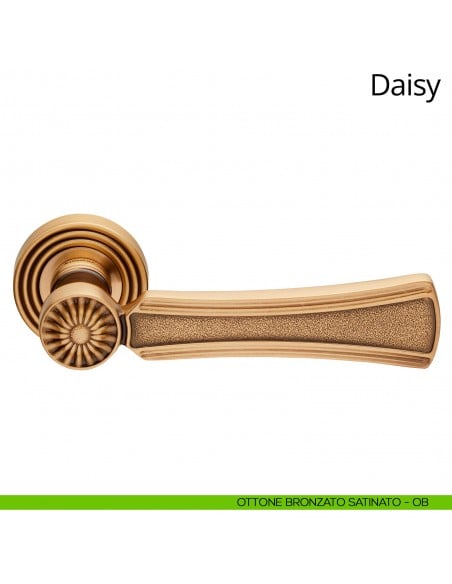 Maniglia per porta interna Daisy Linea Calì ottone bronzato satinato