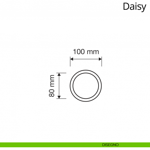 Pomolo per porta fisso Daisy Linea Calì con rosetta tonda disegno