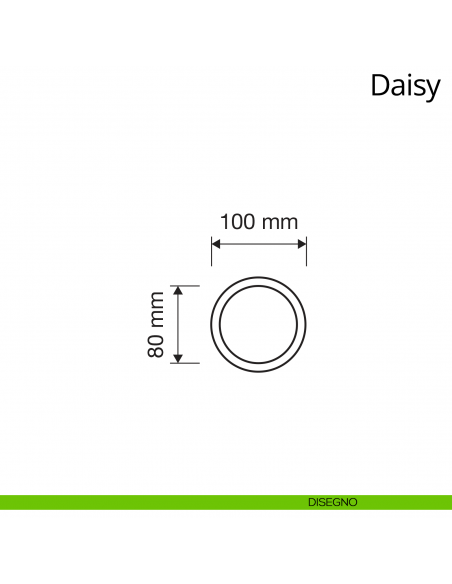 Pomolo per porta fisso Daisy Linea Calì con rosetta tonda disegno