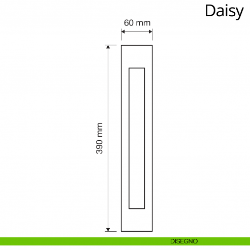 Maniglione per porta Daisy Linea Calì con placca disegno