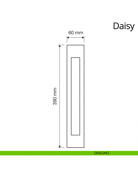 Maniglione per porta Daisy Linea Calì con placca disegno