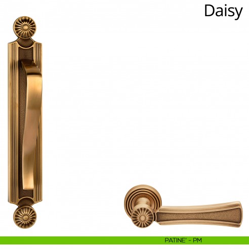 Maniglione per porta Daisy Linea Calì con placca patinè