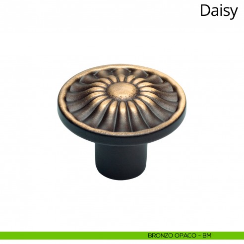 Pomolo per mobile Daisy Linea Calì diametro 30 mm bronzo opaco