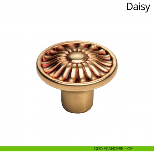 Pomolo per mobile Daisy Linea Calì diametro 30 mm oro francese