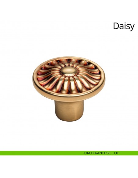 Pomolo per mobile Daisy Linea Calì diametro 30 mm oro francese