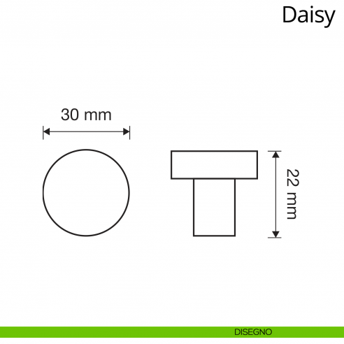 Pomolo per mobile Daisy Linea Calì diametro 30 mm disegno