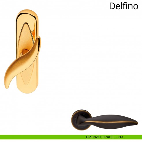 Maniglia per finestra cremonese Delfino Linea Calì bronzo opaco