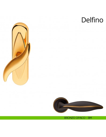 Maniglia per finestra cremonese Delfino Linea Calì bronzo opaco