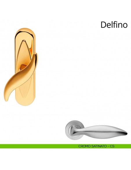 Maniglia per finestra cremonese Delfino Linea Calì cromo satinato