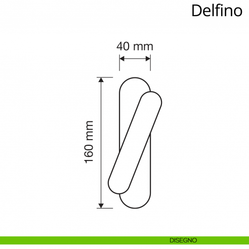 Maniglia per finestra cremonese Delfino Linea Calì disegno