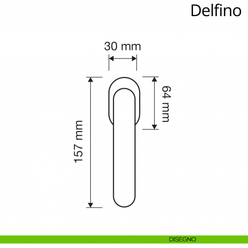 Maniglia per finestra martellina DK Delfino Linea Calì