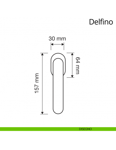 Maniglia per finestra martellina DK Delfino Linea Calì