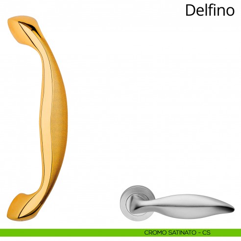 Maniglione per porta Delfino Linea Calì cromo satinato