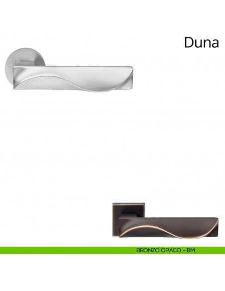 Maniglia per porta interna Duna Linea Calì rosetta tonda tradizionale bronzo opaco