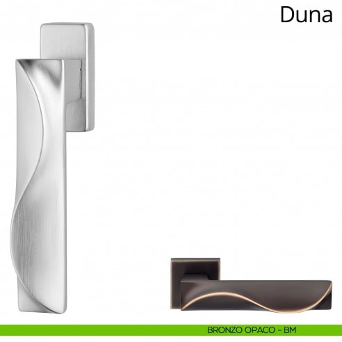 Maniglia per finestra martellina DK Duna Linea Calì bronzo opaco