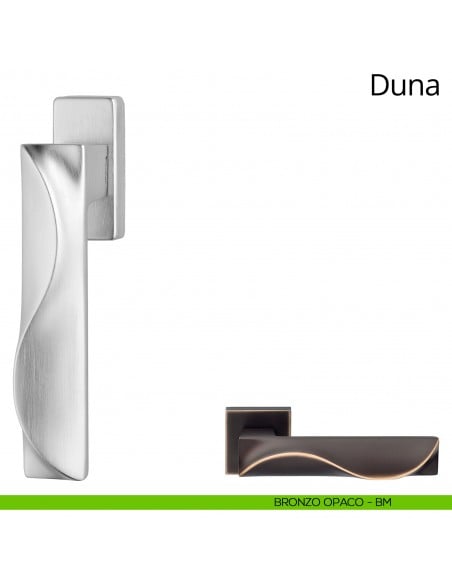 Maniglia per finestra martellina DK Duna Linea Calì bronzo opaco