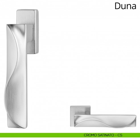 Maniglia per finestra martellina DK Duna Linea Calì cromo satinato
