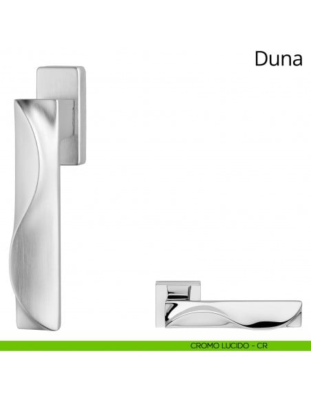 Maniglia per finestra martellina DK Duna Linea Calì cromo lucido