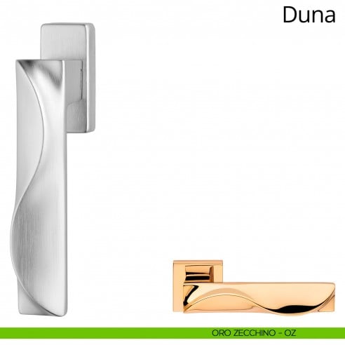 Maniglia per finestra martellina DK Duna Linea Calì oro zecchino