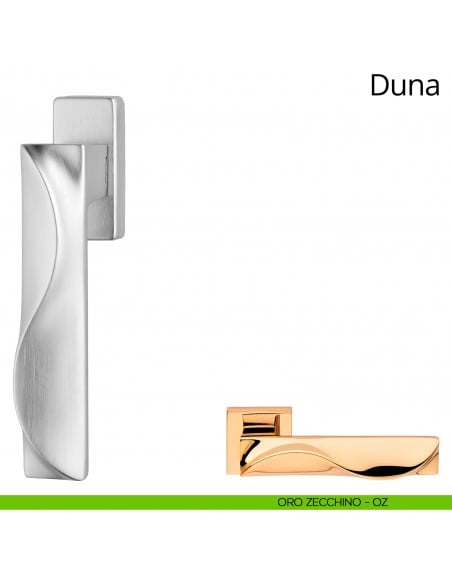 Maniglia per finestra martellina DK Duna Linea Calì oro zecchino