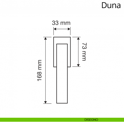 Maniglia per finestra martellina DK antintrusione Duna Linea Calì disegno