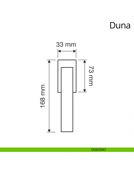 Maniglia per finestra martellina DK antintrusione Duna Linea Calì disegno