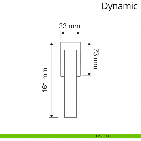 Maniglia per finestra martellina DK Dynamic Linea Calì