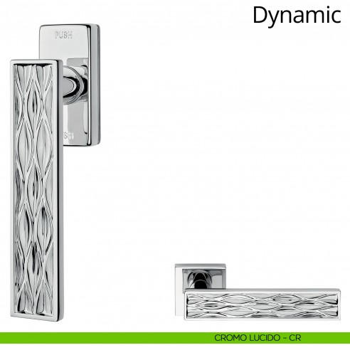 Maniglia per finestra martellina DK antintrusione Dynamic Linea Calì cromo lucido