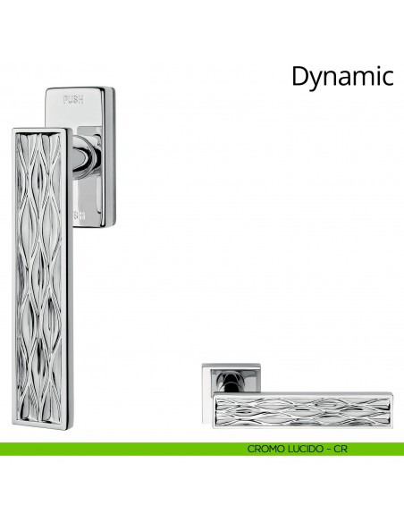 Maniglia per finestra martellina DK antintrusione Dynamic Linea Calì cromo lucido