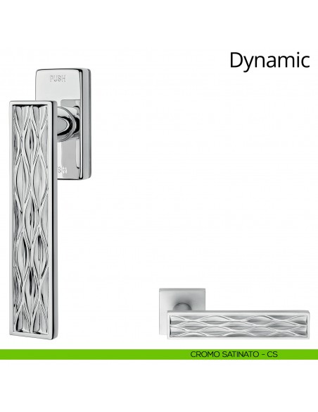 Maniglia per finestra martellina DK antintrusione Dynamic Linea Calì cromo satinato