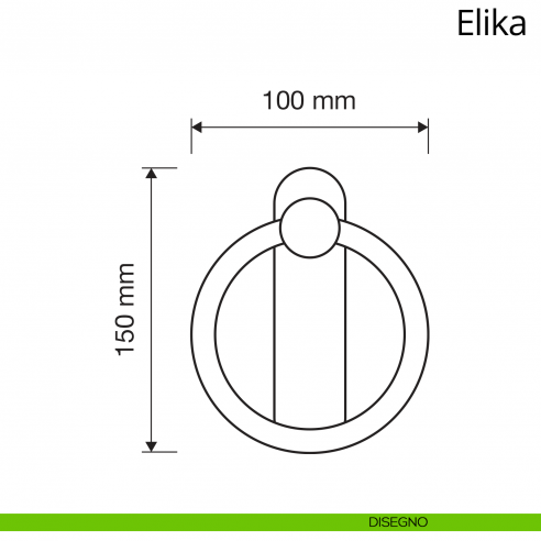 Battente per porta Elika Linea Calì disegno