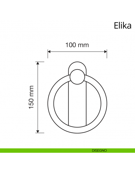 Battente per porta Elika Linea Calì disegno