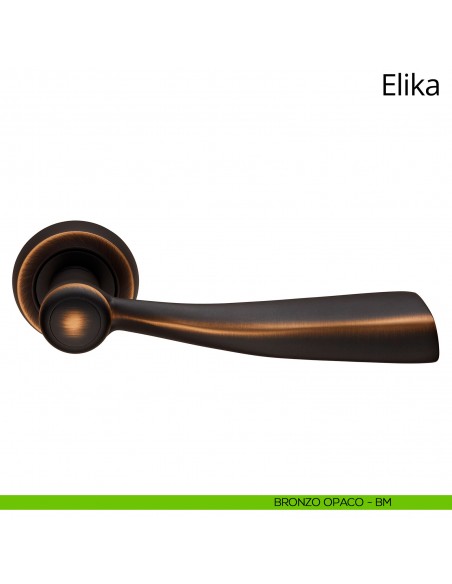 Maniglia per porta interna Elika Linea Calì bronzo opaco