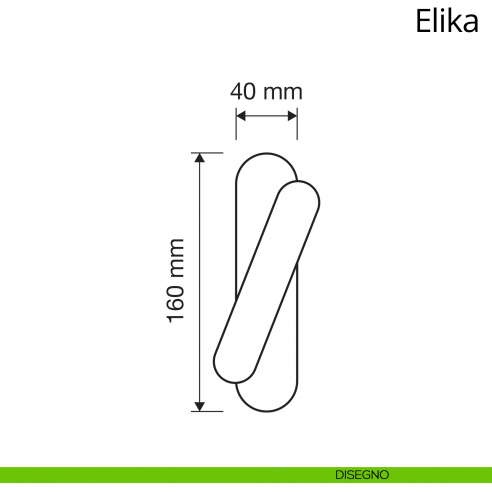 Maniglia per finestra cremonese Elika Linea Calì disegno