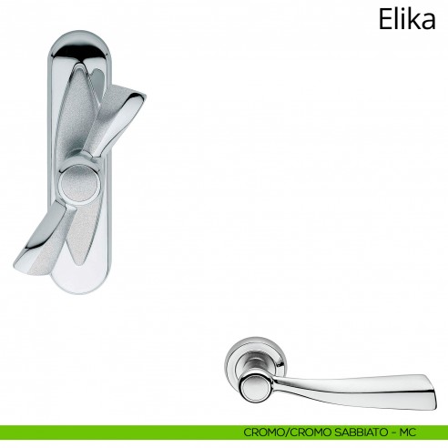 Maniglia per finestra cremonese Elika Linea Calì cromo sabbiato + cromo lucido