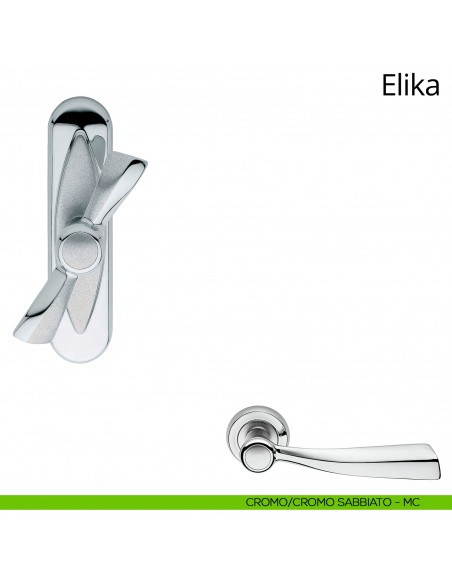 Maniglia per finestra cremonese Elika Linea Calì cromo sabbiato + cromo lucido