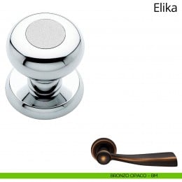 Pomolo per porta fisso Elika Linea Calì con rosetta tonda 2