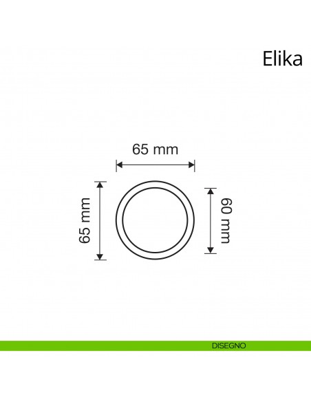 Pomolo per porta fisso Elika Linea Calì con rosetta tonda disegno